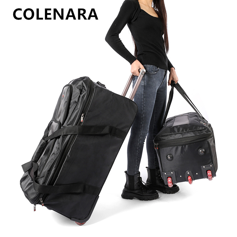 Foldable Rolling Luggage Bag - COLENARA Large Capacity Trolley Bag Air