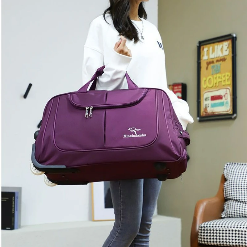Foldable Rolling Luggage Bag - Large Capacity Trolley Bag Men's and