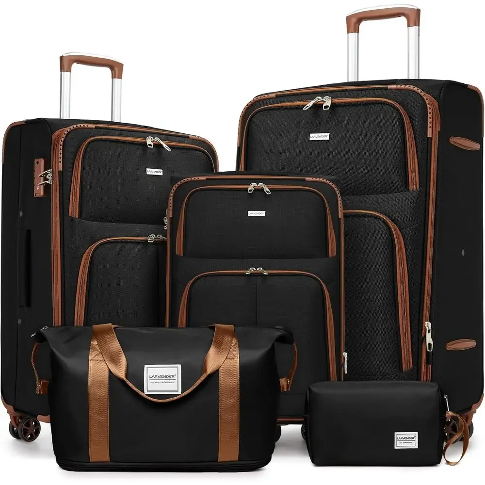 5-Piece Expandable Suitcase Se - Expandable Hard Shell Luggage Set ulasan dan harga
