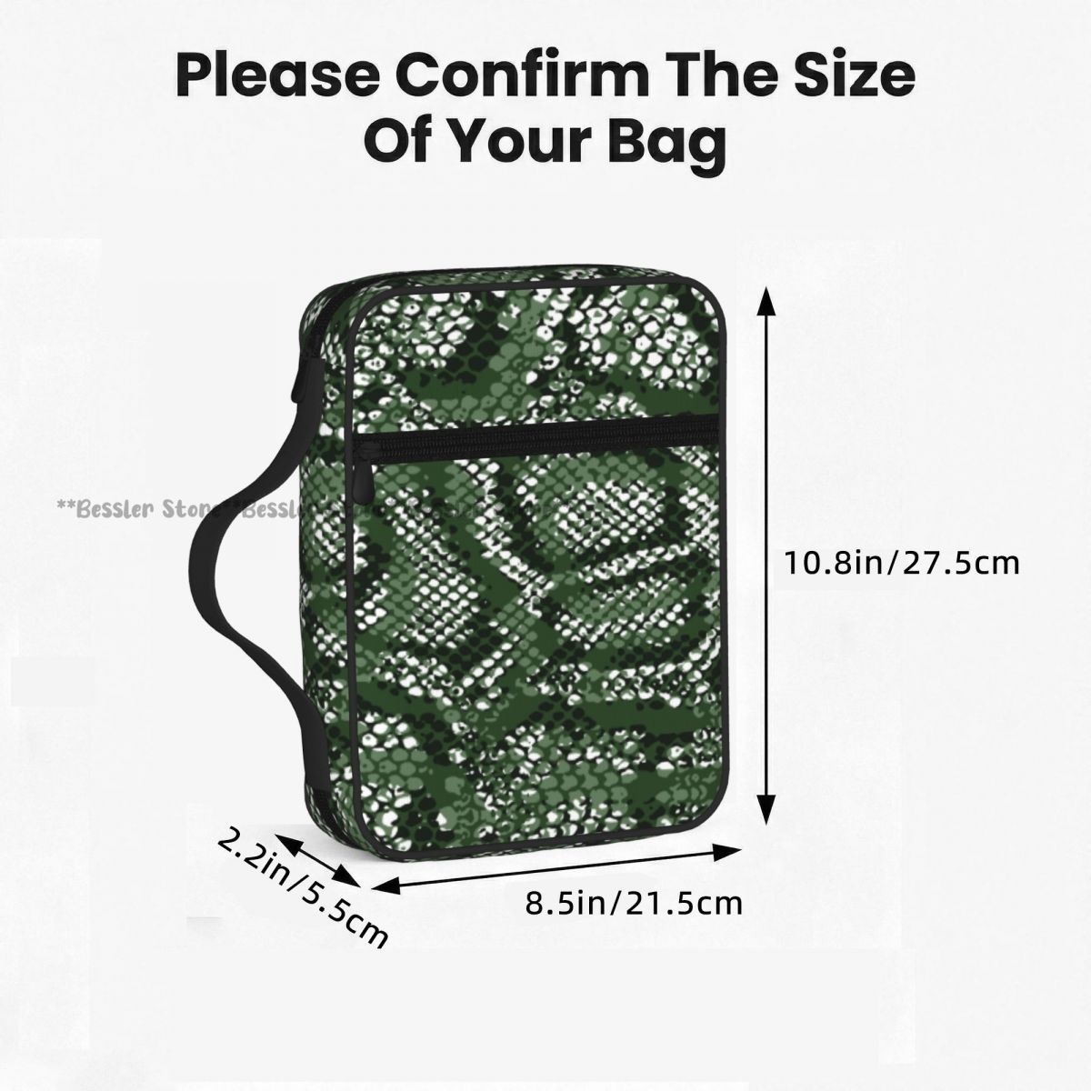 Green Snake Skin Pattern Bible - Handbags ulasan dan harga
