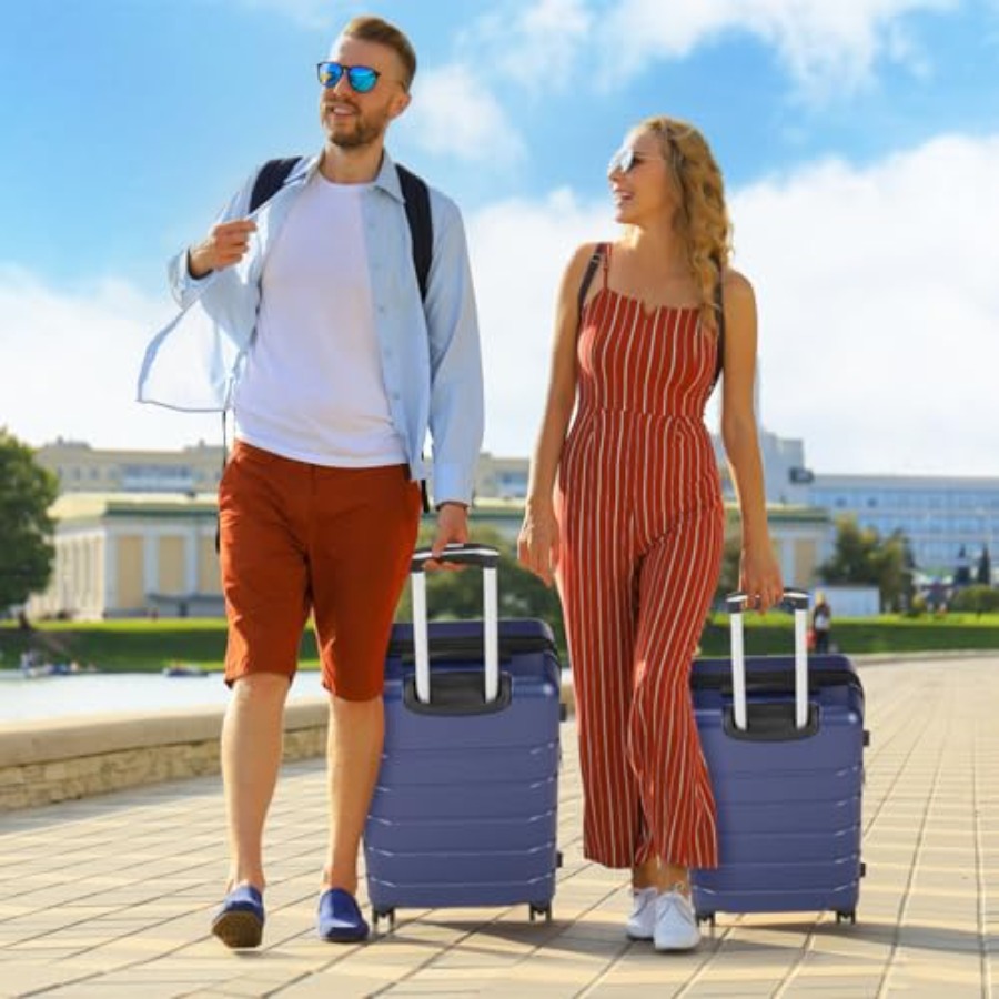 3 Pieces Luggage Set for Trave - Expandable Hard Shell Luggage Set ulasan dan harga