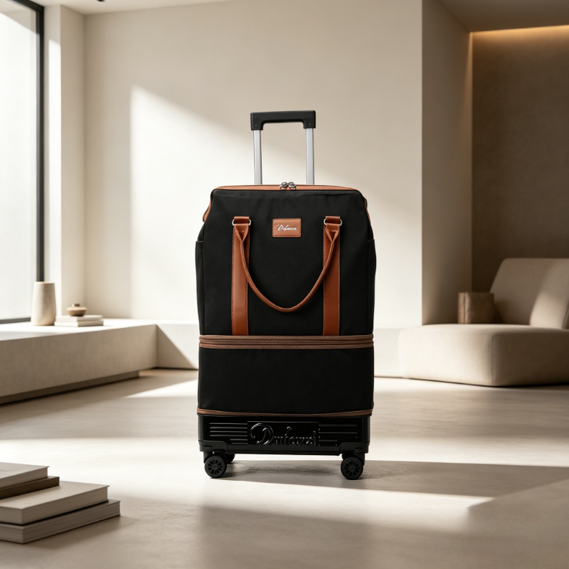 Foldable Wheeled Duffel Bag, L - Foldable Rolling Luggage Bag ulasan dan harga