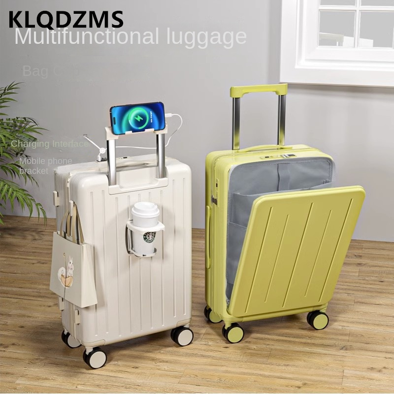 KLQDZMS High Quality Suitcase  - Front Opening Laptop Luggage 24 Inch ulasan dan harga