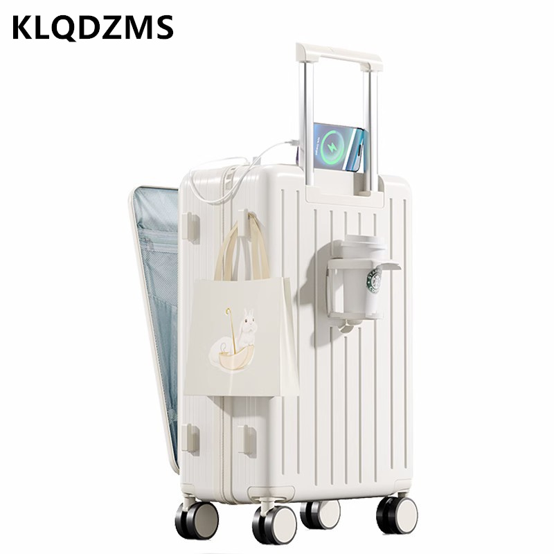 KLQDZMS High Quality Suitcase  - Front Opening Laptop Luggage 24 Inch ulasan dan harga