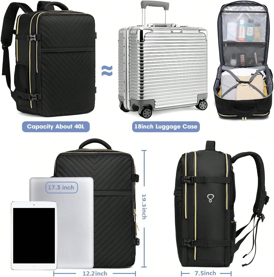 Large Carry On Travel Backpack - Travel Bags ulasan dan harga