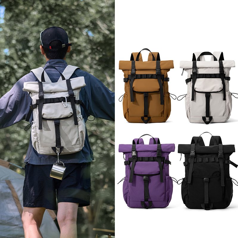 New Men's Roll Mouth Expandabl - Foldable Rolling Luggage Bag ulasan dan harga