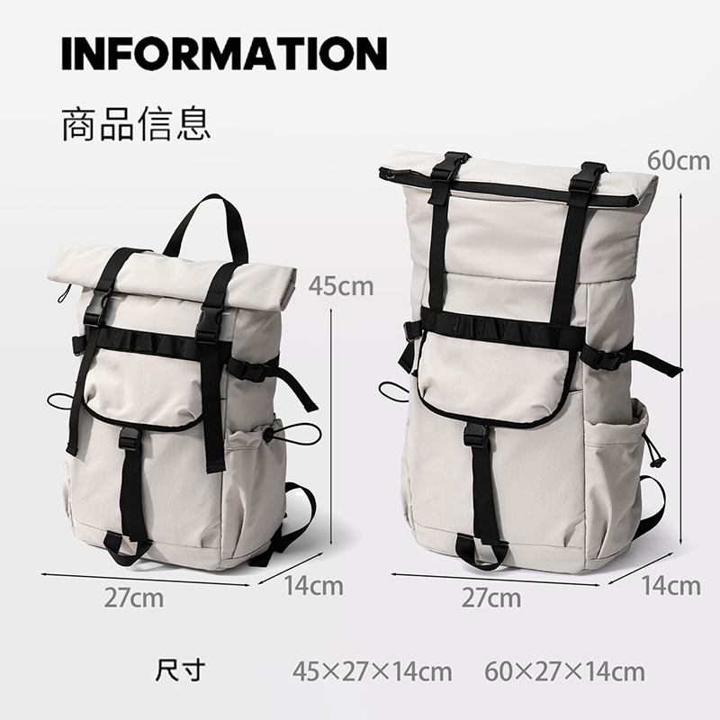 New Men's Roll Mouth Expandabl - Foldable Rolling Luggage Bag ulasan dan harga