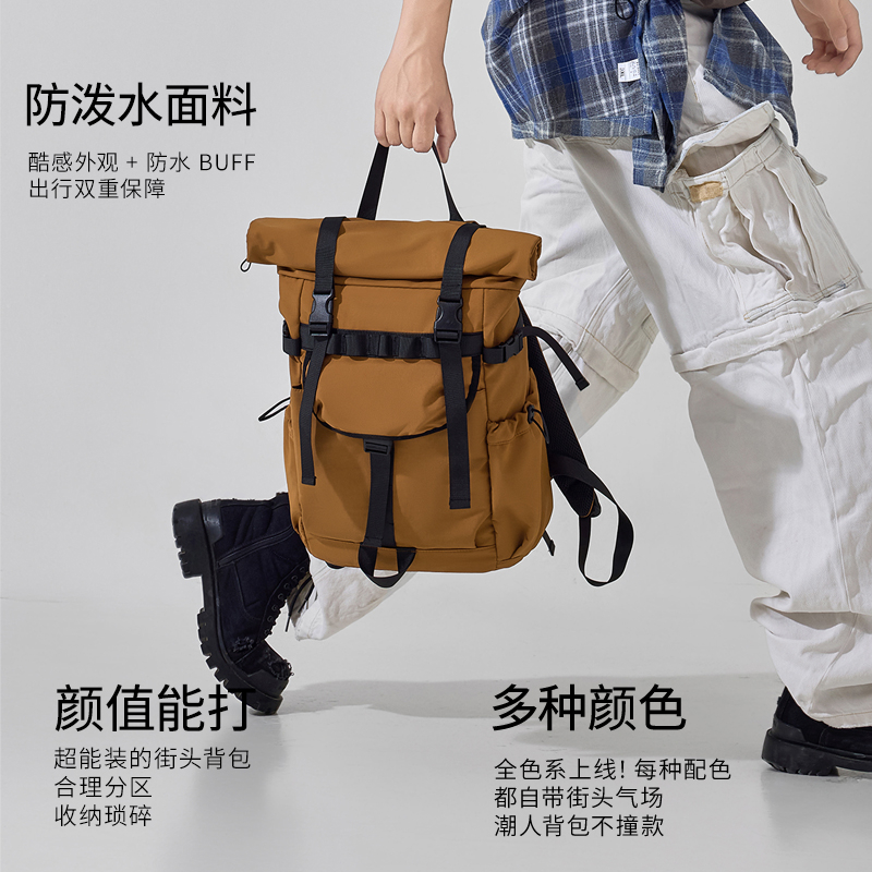 New Men's Roll Mouth Expandabl - Foldable Rolling Luggage Bag ulasan dan harga