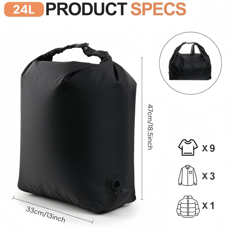 A25F-Reusables Clothes Organiz - Foldable Rolling Luggage Bag ulasan dan harga