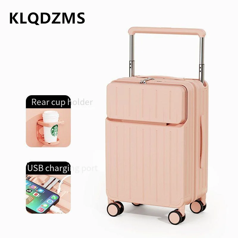 KLQDZMS Front Opening Suitcase - Front Opening Laptop Luggage 24 Inch ulasan dan harga