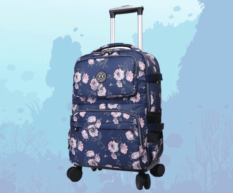 Women Travel Trolley Suitcase  - Foldable Rolling Luggage Bag ulasan dan harga