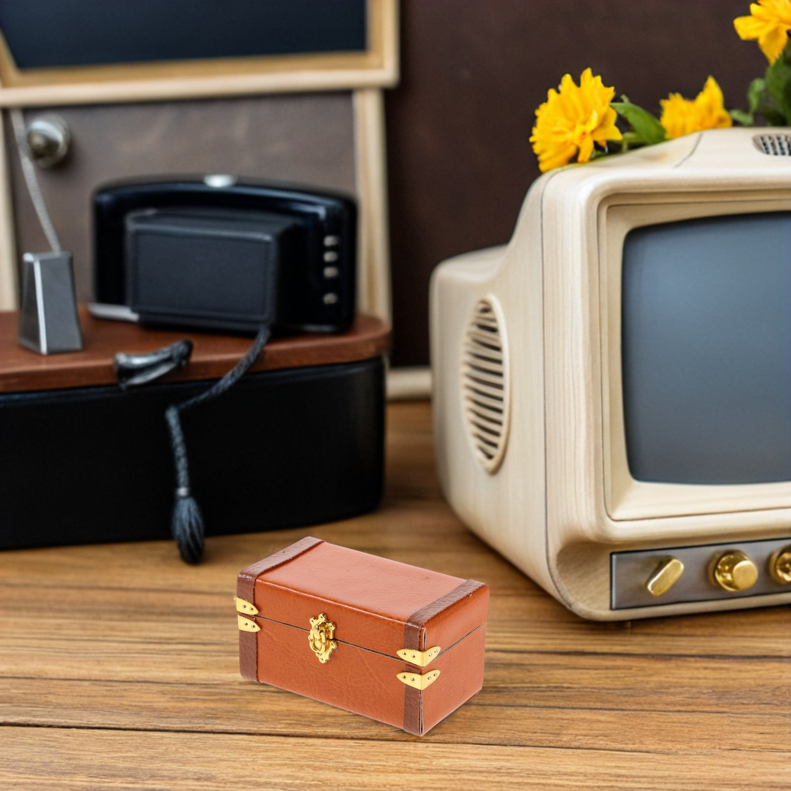 Miniature Vintage Travel Trunk - Retro Vintage Trunk Suitcase ulasan dan harga