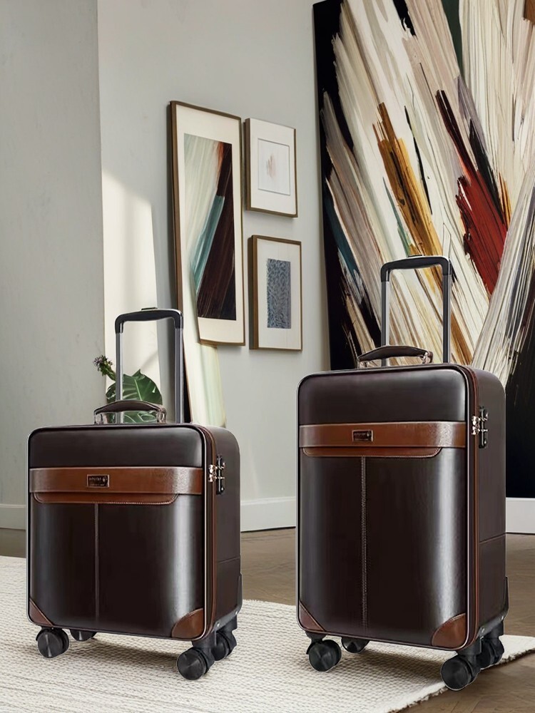 PREMIUM Leather Rolling Luggag - Spinner Wheel Rolling Suitcase 20 Inch ulasan dan harga