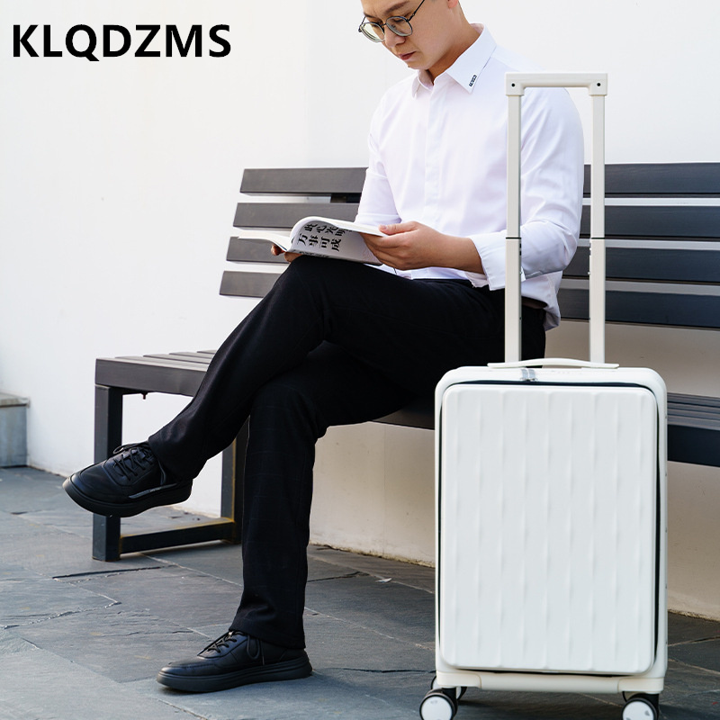 KLQDZMS Travel Luggage Front O - Front Opening Laptop Luggage 24 Inch ulasan dan harga