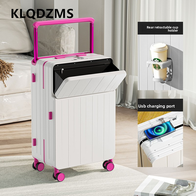 KLQDZMS Multifunctional Suitca - Front Opening Laptop Luggage 24 Inch ulasan dan harga