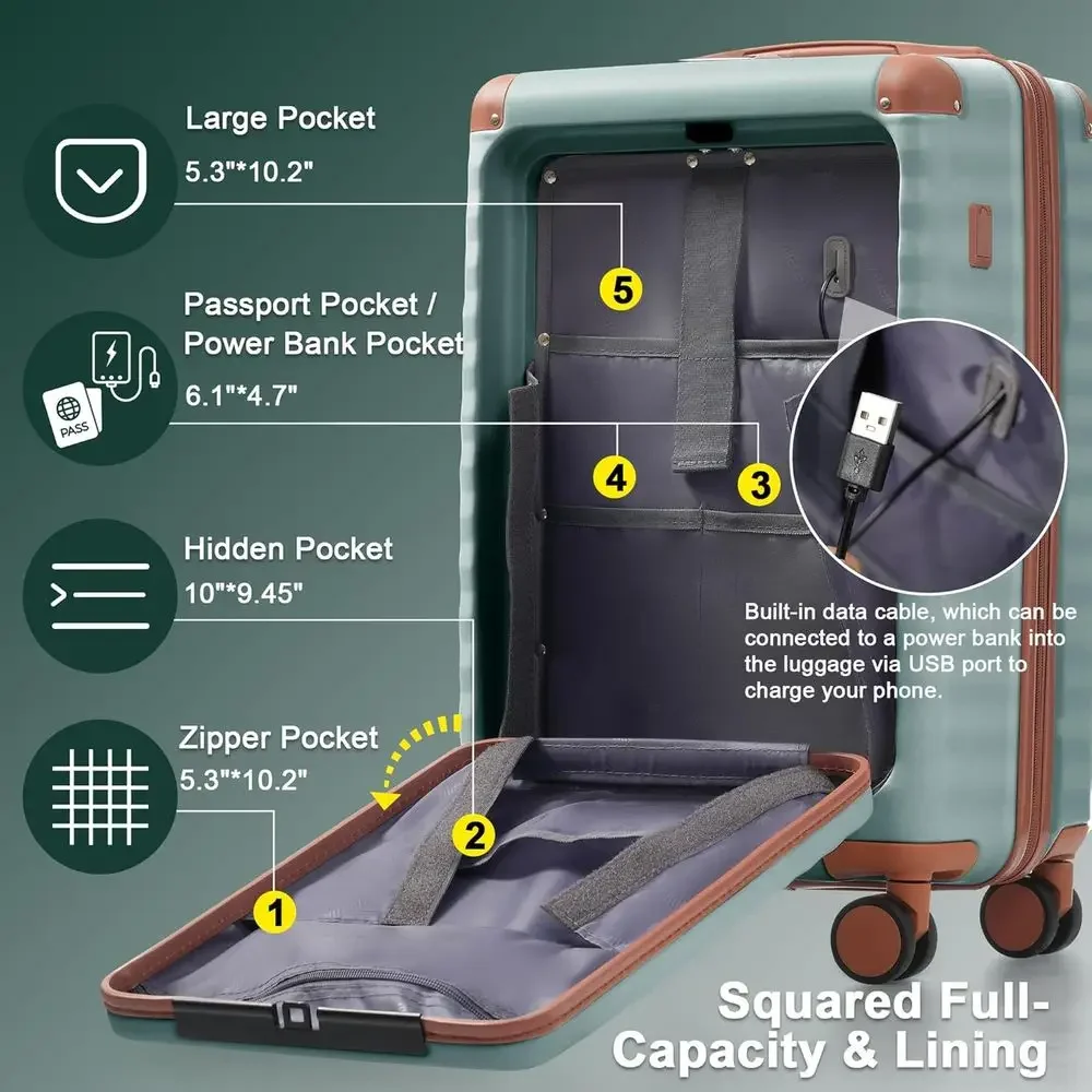 5-Piece Expandable Hardshell S - Expandable Hard Shell Luggage Set ulasan dan harga