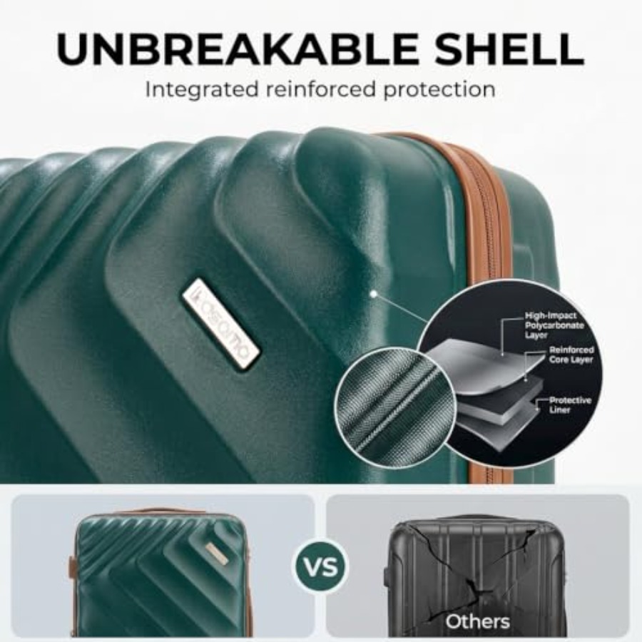 5-Piece Hard Shell Expandable  - Expandable Hard Shell Luggage Set ulasan dan harga