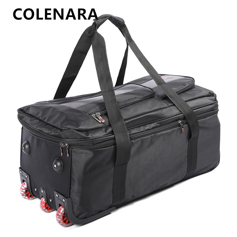 COLENARA Large Capacity Trolle - Foldable Rolling Luggage Bag ulasan dan harga