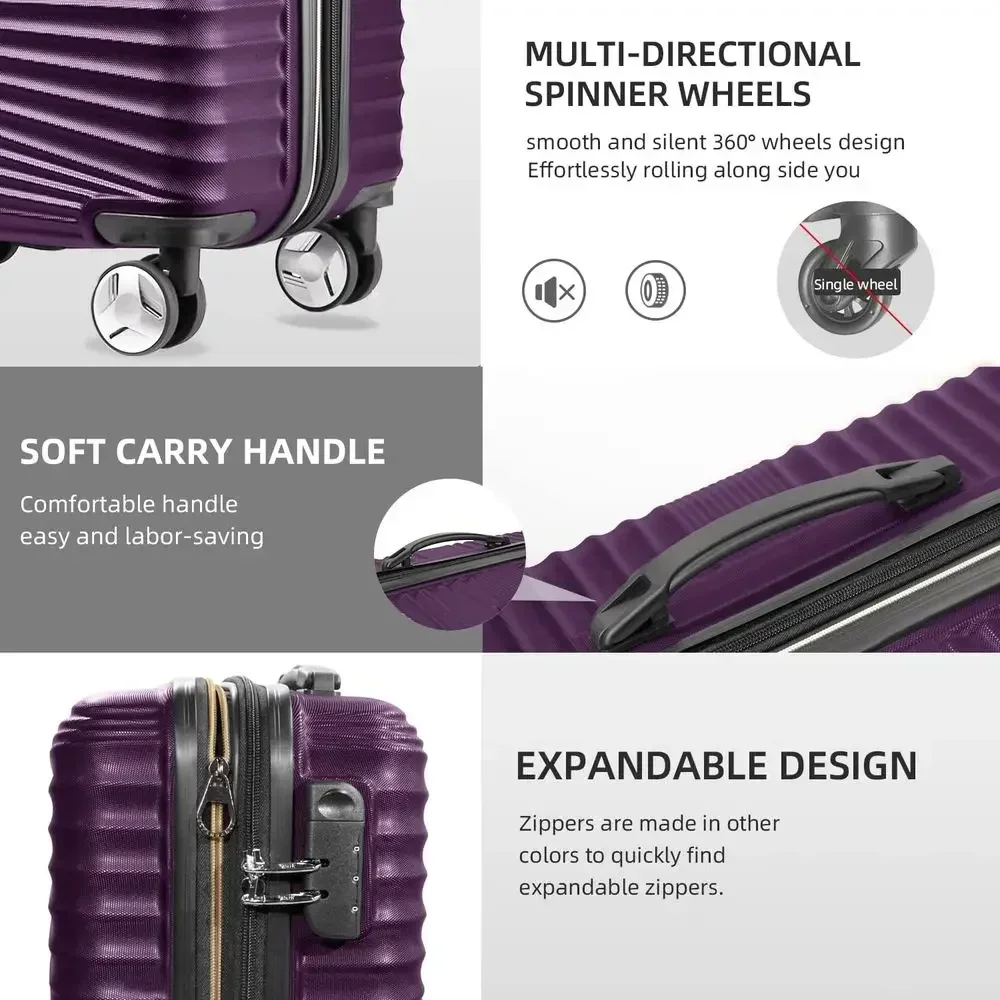 5-Piece Hard Shell Expandable  - Expandable Hard Shell Luggage Set ulasan dan harga