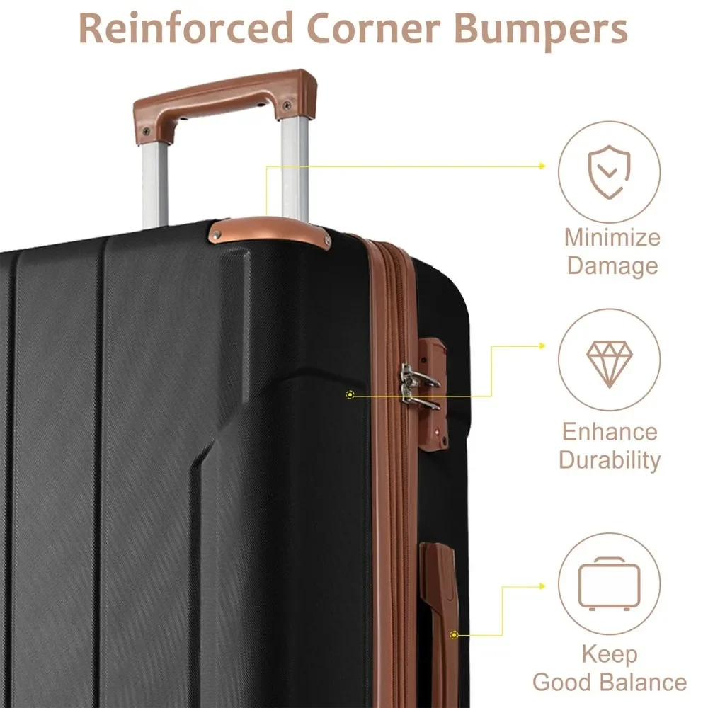 Luggage Sets 3 Piece, Expandab - Expandable Hard Shell Luggage Set ulasan dan harga