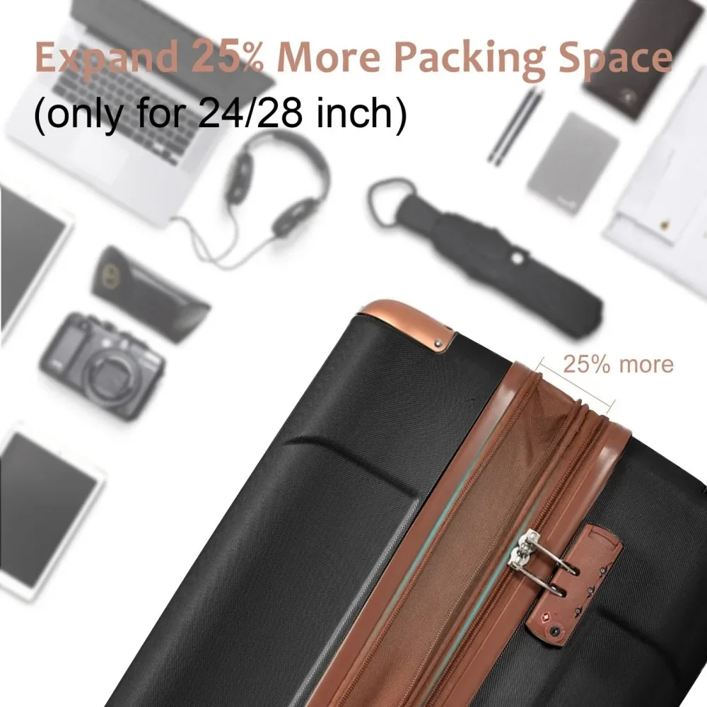 Luggage Sets 3 Piece, Expandab - Expandable Hard Shell Luggage Set ulasan dan harga