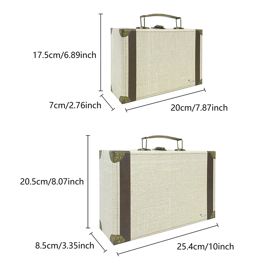 2pcs Vintage Suitcase Style St - Retro Vintage Trunk Suitcase ulasan dan harga