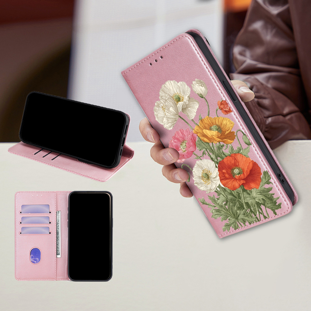 Magnetic Leather Floral patter - Wallets ulasan dan harga