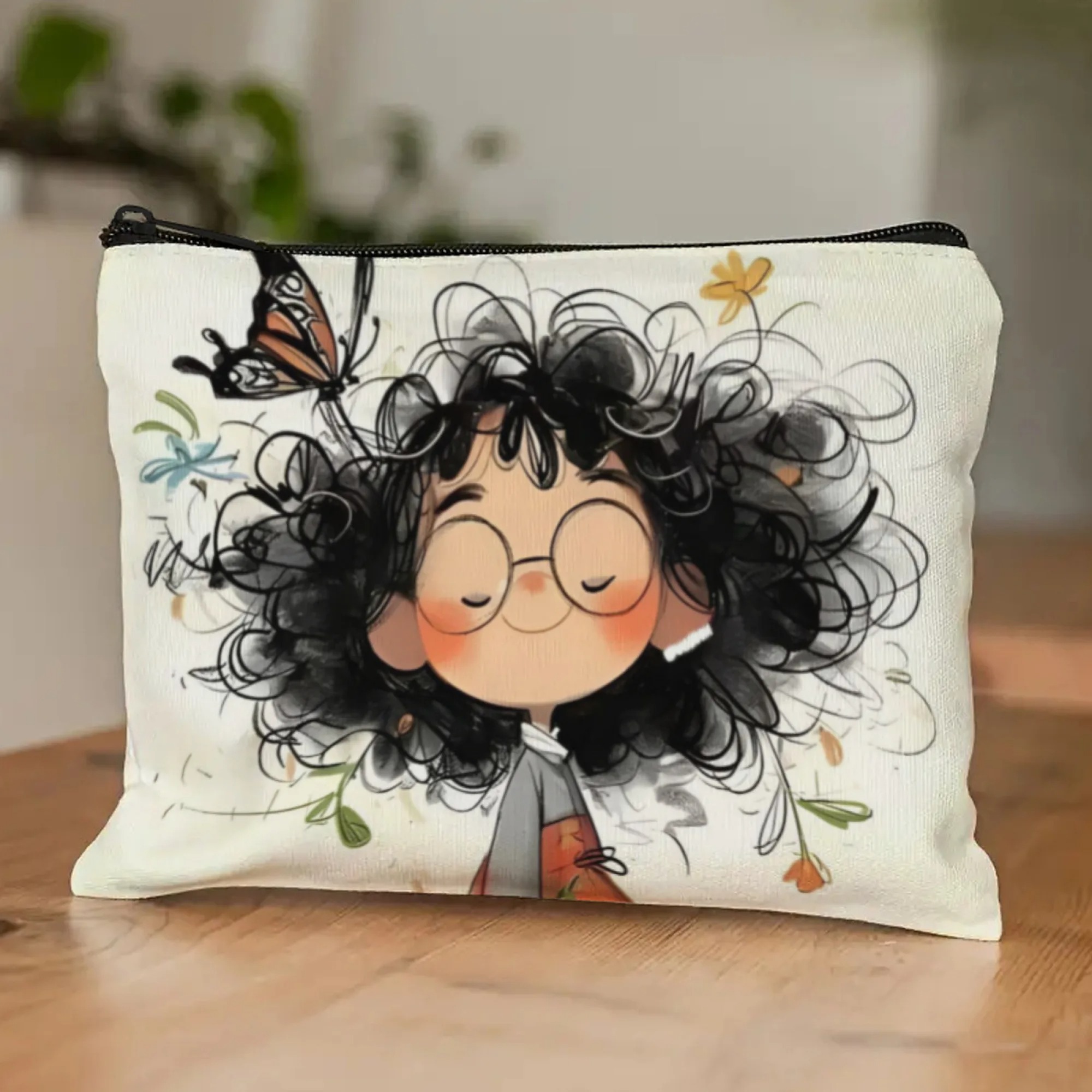 Cartoon Girl Makeup Bag Zipper - Cosmetic Bags ulasan dan harga