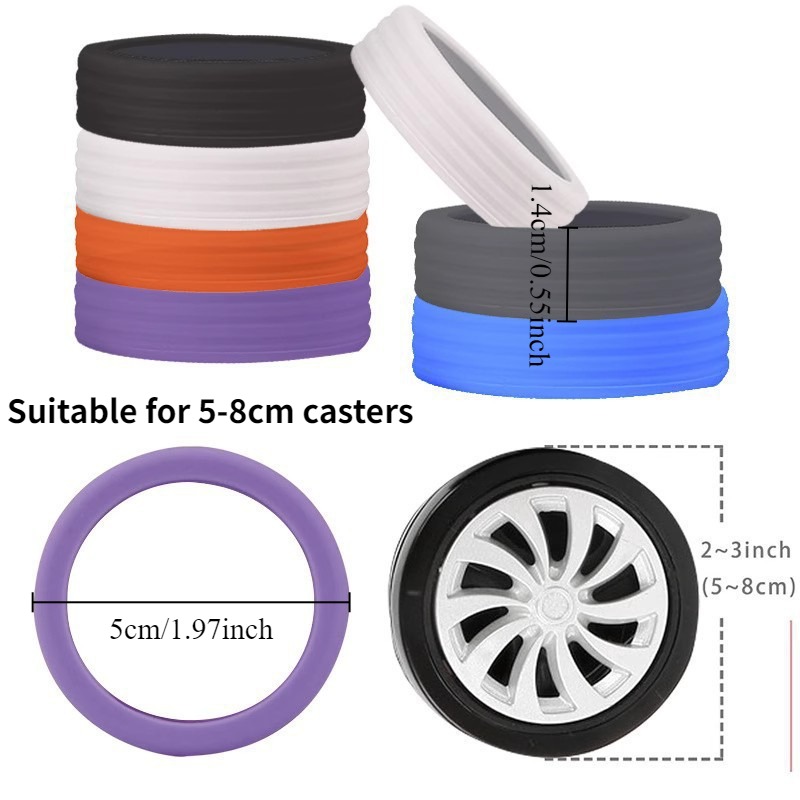 8Pcs Silent Luggage Wheel Rubb - Silent Replacement Luggage Wheels ulasan dan harga