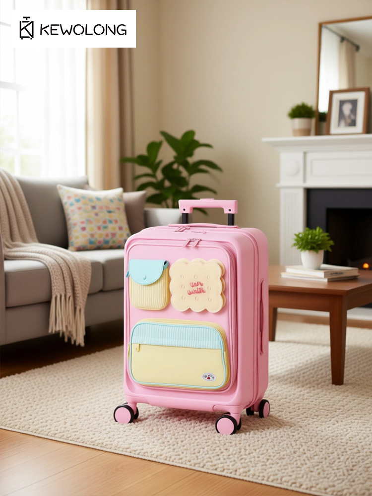 20 Inch Cute Front Opening Spi - Spinner Wheel Rolling Suitcase 20 Inch ulasan dan harga