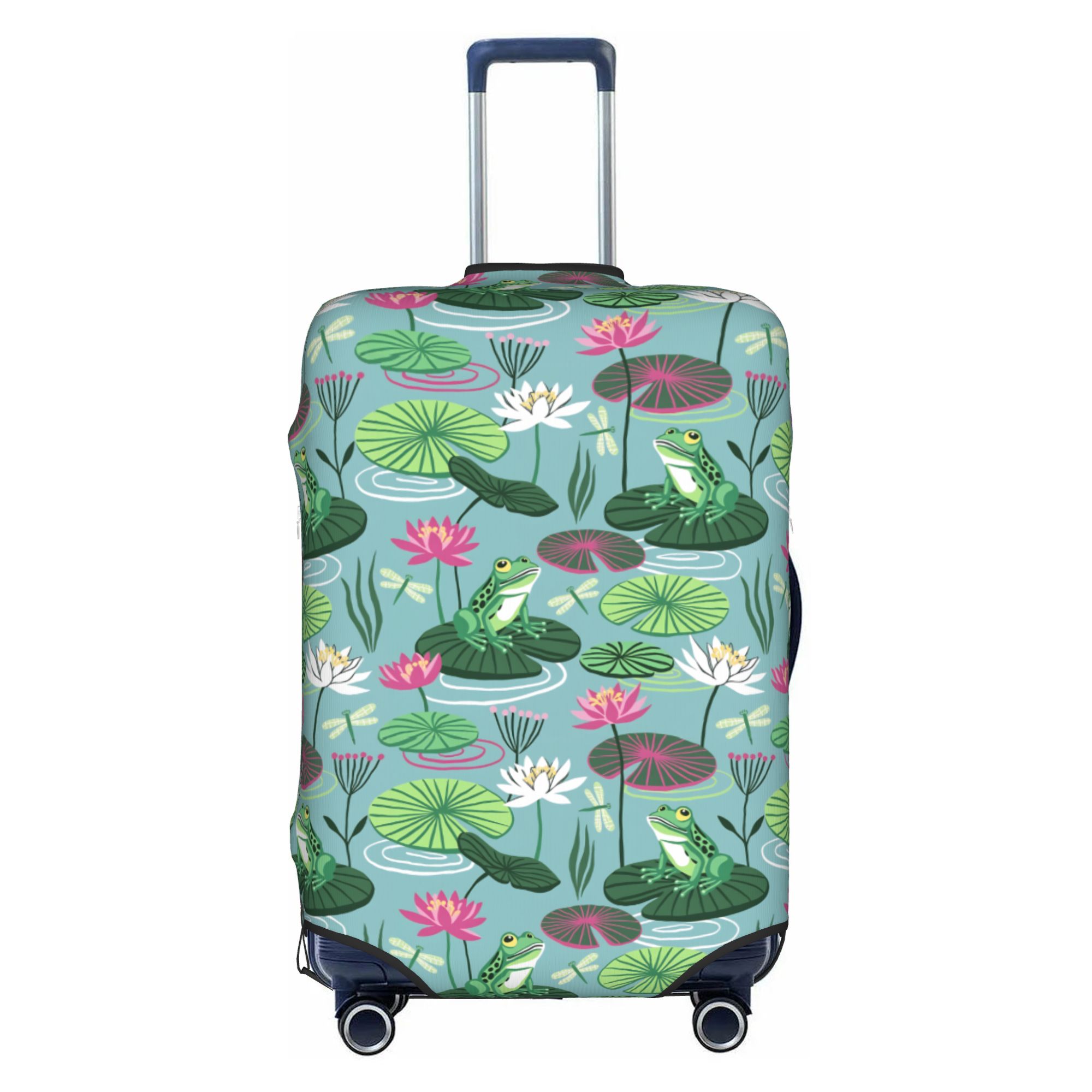 Frogs and water lilies Travel  - Waterproof Suitcase Cover Protector ulasan dan harga