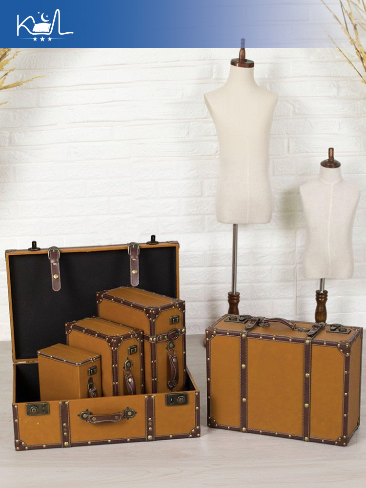 Vintage Orange Decorative Suit - Retro Vintage Trunk Suitcase ulasan dan harga