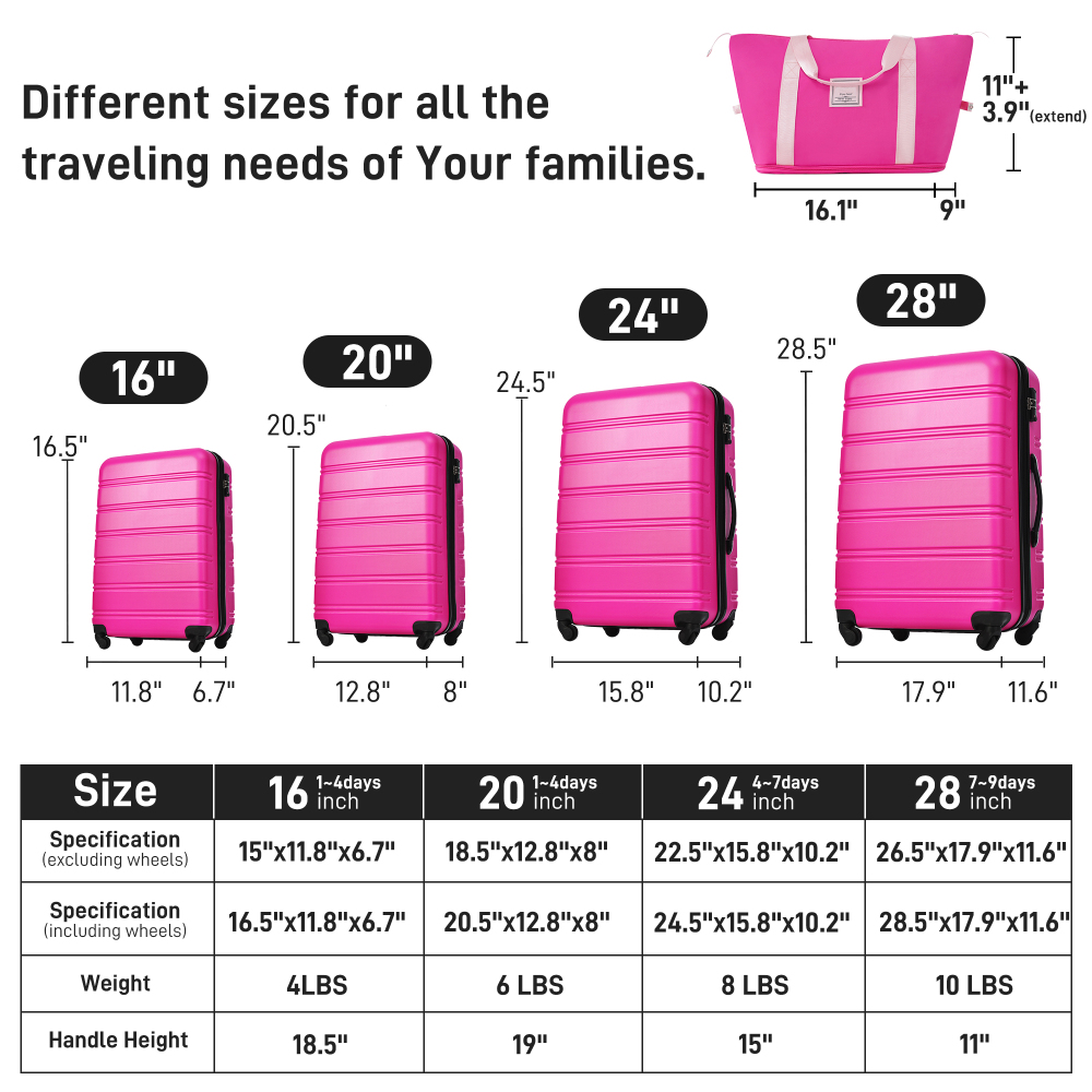 4-Piece Expandable Hardshell L - Expandable Hard Shell Luggage Set ulasan dan harga