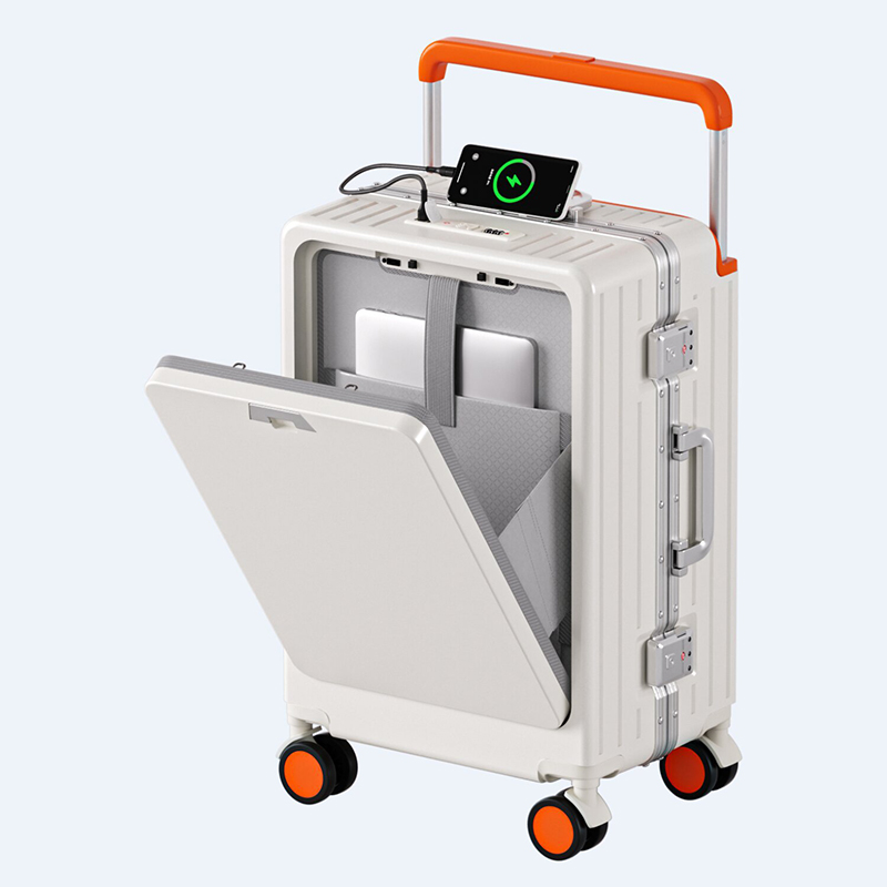 20/24/26 inch Aluminum Frame L - Front Opening Laptop Luggage 24 Inch ulasan dan harga