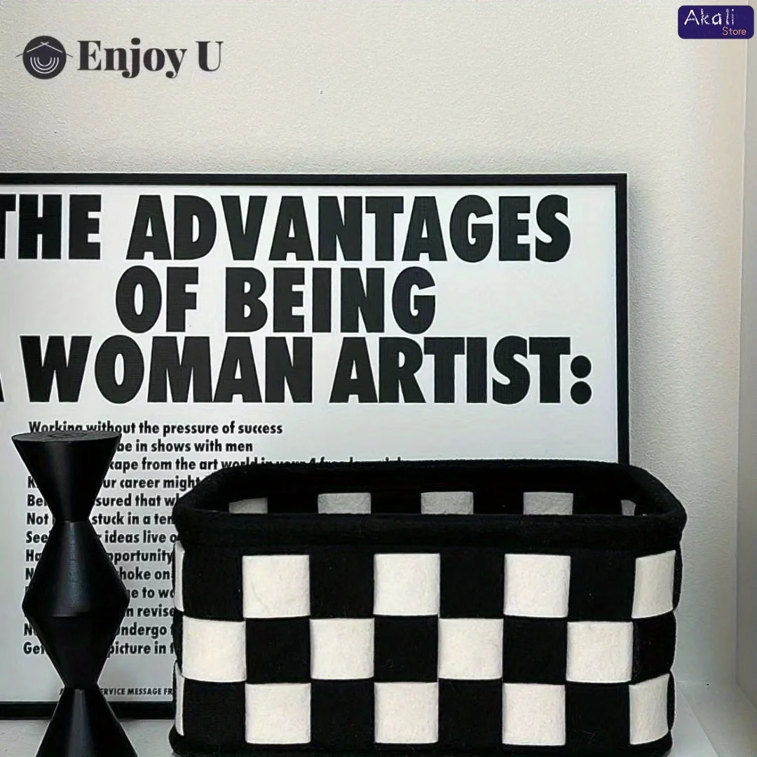 2026Black and White Checkered  - Cosmetic Bags ulasan dan harga