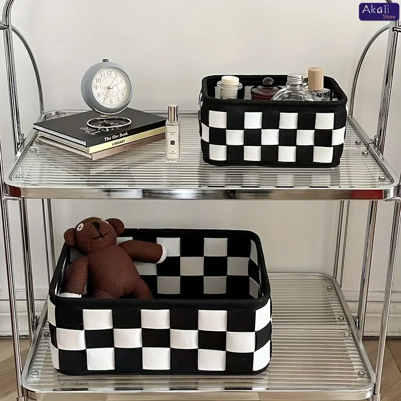 2026Black and White Checkered  - Cosmetic Bags ulasan dan harga