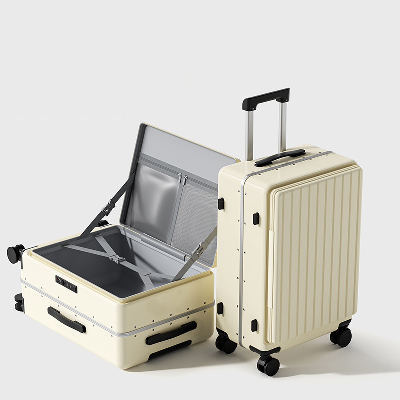 Side Opening Luggage 2025 New  - Aluminum Frame Carry On Luggage ulasan dan harga