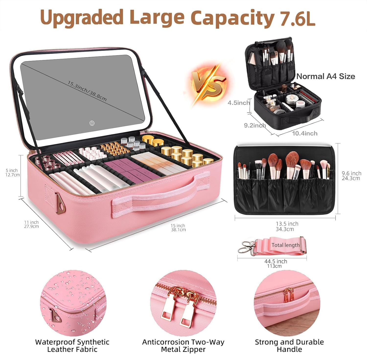 Large Capacity Makeup Bag 15'' - Cosmetic Bags ulasan dan harga