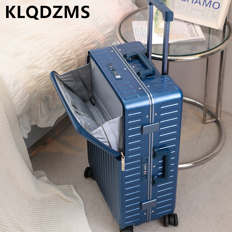 KLQDZMS Handheld Travel Suitca - Front Opening Laptop Luggage 24 Inch ulasan dan harga